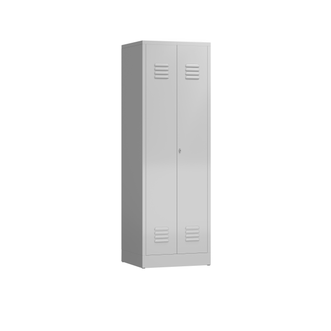 Gebraucht - Mehrzweckspind, 2 Abteile, grau