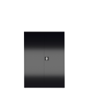 Frontansicht mit geschlossenen T&uuml;ren vom Steelboxx Metallschrank abschlie&szlig;bar Fl&uuml;gelt&uuml;renschrank Aktenschrank 120x92x42cm schwarz X-530329 komplett montiert.
