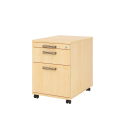 Rollcontainer aus Holz - 3 Schubladen - ahorn -...