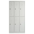 Lüllmann® Metallspind mit 6 Fächern - grau