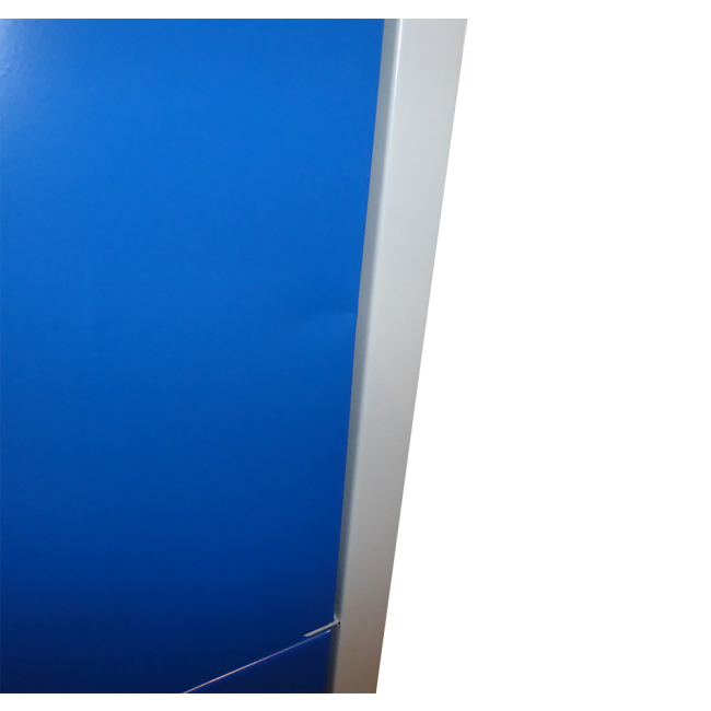 Kopie von Lüllmann® Schließfachschrank, 2 Abteile, 8 Fächer, 1800 x 600 x 500 mm, lichtgrau/enzianblau