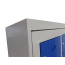 Gebraucht: Hauptt&uuml;renschrank 16 F&auml;cher 180x74x50cm grau/blau