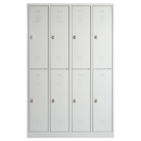 Lüllmann® Metallspind mit 8 Fächern - grau