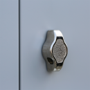 Gebraucht: L&uuml;llmann&reg; Metallspind mit 4 F&auml;chern - wei&szlig;