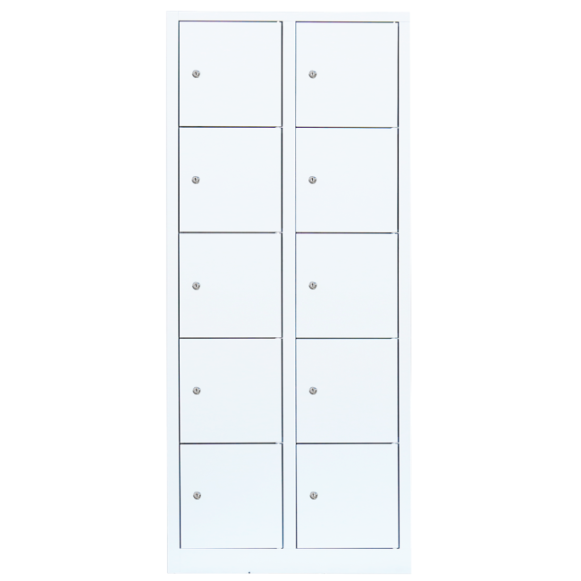 Gebraucht - Lüllmann® XL Fächerschrank mit 10 Fächern - weiß