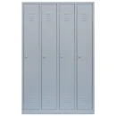 Lüllmann® Metallspind mit 4 Abteilen - grau