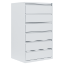 Gebraucht: Karteischrank weiß aus Metall: 6...