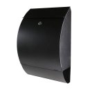 Briefkasten Design Postkasten Zeitungsfach Rolle Wand Mailbox in Schwarz 400054