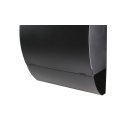 Briefkasten Design Postkasten Zeitungsfach Rolle Wand Mailbox in Schwarz 400054