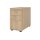 Standcontainer aus Holz - 4 Schubladen - 720-760 x 428 x 800 mm - eiche - Bügelgriff Metall