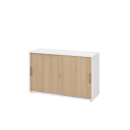 Schiebetürenschrank aus Holz - 2 Ordnerhöhen -...