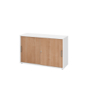 Schiebetürenschrank aus Holz - 2 Ordnerhöhen -...