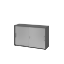 Schiebetürenschrank aus Holz - 2 Ordnerhöhen -...