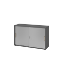 Schiebetürenschrank aus Holz - 2 Ordnerhöhen -...