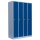Lüllmann® Metallspind mit 4 Abteilen - grau/blau