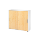 Schiebetürenschrank aus Holz - 3 Ordnerhöhen -...