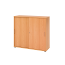 Schiebetürenschrank aus Holz - 3 Ordnerhöhen -...
