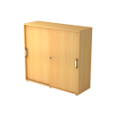 Schiebetürenschrank aus Holz - 3 Ordnerhöhen -...