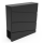 Briefkasten Edelstahl Design Postkasten Zeitungsfach Rolle Wandbriefkasten schwarz 400042