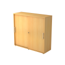 Schiebetürenschrank aus Holz - 3 Ordnerhöhen -...