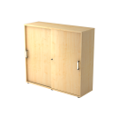Schiebetürenschrank aus Holz - 3 Ordnerhöhen -...