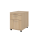Rollcontainer aus Holz - 3 Schubladen - eiche - Bügelgriff Metall