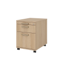 Rollcontainer aus Holz - 3 Schubladen - eiche -...