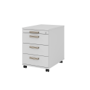 Rollcontainer aus Holz - 4 Schubladen - grau -...