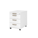 Rollcontainer aus Holz - 4 Schubladen - weiß -...