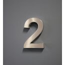 Hausnummer Premium Edelstahl in 3D Design Arial H20cmxT3cm V2A TOP(Arial 20cmx3cm Nr.2)