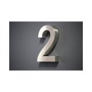 Hausnummer Premium Edelstahl in 3D Design Arial...