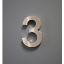 Exklusive 3D Design Hausnummer 3 aus Edelstahl V2A...