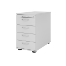 Standcontainer aus Holz - 5 Schubladen - grau -...