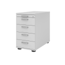 Standcontainer aus Holz - 5 Schubladen - grau -...