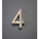 Hausnummer Premium Edelstahl in 3D Design Arial H20cmxT3cm V2A TOP(Arial 20cmx3cm Nr.4)