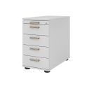 Standcontainer aus Holz - 5 Schubladen - grau -...