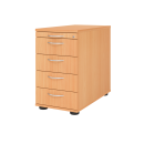 Standcontainer aus Holz - 5 Schubladen - buche -...