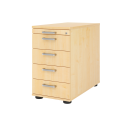 Standcontainer aus Holz - 5 Schubladen - ahorn -...