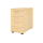Standcontainer aus Holz - 5 Schubladen - ahorn - Relinggriff Kunststoff