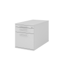 Rollcontainer aus Holz - 3 Schubladen - unsichtbare...