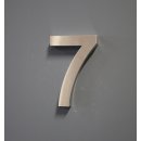 Exklusive 3D Design Hausnummer 7 aus Edelstahl V2A...