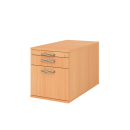 Rollcontainer aus Holz - 3 Schubladen - unsichtbare...