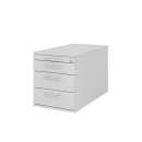 Rollcontainer aus Holz - 4 Schubladen - unsichtbare...