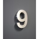 Hausnummer Premium Edelstahl in 3D Design Arial H20cmxT3cm V2A TOP(Arial 20cmx3cm Nr.9)