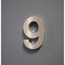 Exklusive 3D Design Hausnummer 9 aus Edelstahl V2A...