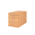 Rollcontainer aus Holz - 4 Schubladen - unsichtbare Rollen - buche - Relinggriff Kunststoff