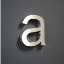 Hausnummer Premium Edelstahl in 3D Design Arial H20cmxT3cm V2A TOP(Buchstabe &quot;a&quot; 20cmx3cm)
