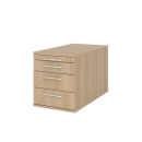 Rollcontainer aus Holz - 4 Schubladen - unsichtbare...