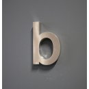 Hausnummer Premium Edelstahl in 3D Design Arial H20cmxT3cm V2A TOP(Buchstabe "b" 20cmx3cm)