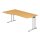 Winkelschreibtisch Freiformtisch New York 720 x 1800 x 1000/800 mm C-Fuß Design